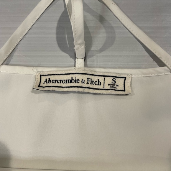 Abercrombie & Fitch Cream Ruffle Hem Cami Y2K Coquette Babydoll Tank S - Picture 6 of 7